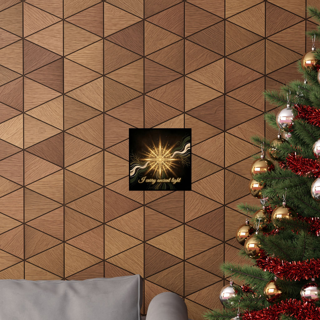 Ancient Light Compass Poster — Matte Vertical Inspirational Wall Art - Ancestors In My Ear 