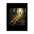Rolled forest-themed art print poster with the quote "I Honor the Footsteps I Follow" by Printify, featuring nature and ancestral imagery.