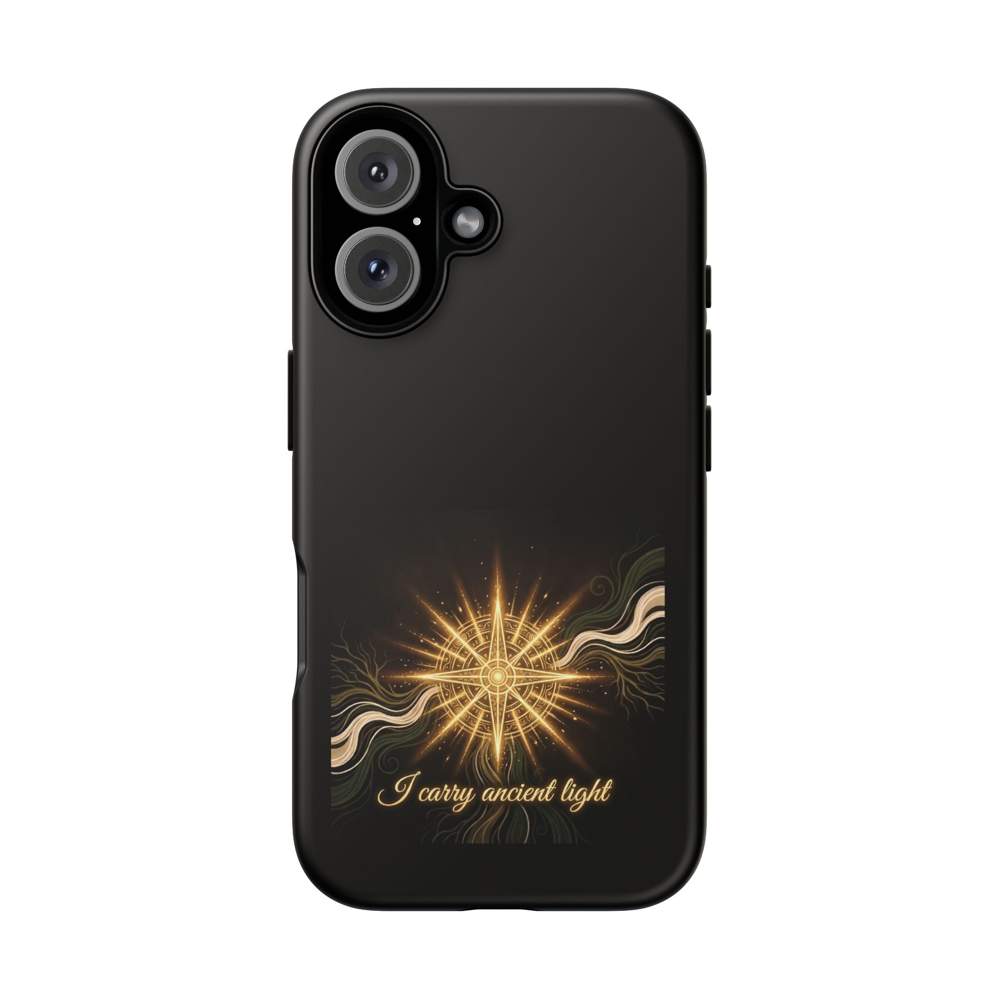 Phone Case — 'I Carry Ancient Light' Golden Star Protective Case - Ancestors In My Ear 