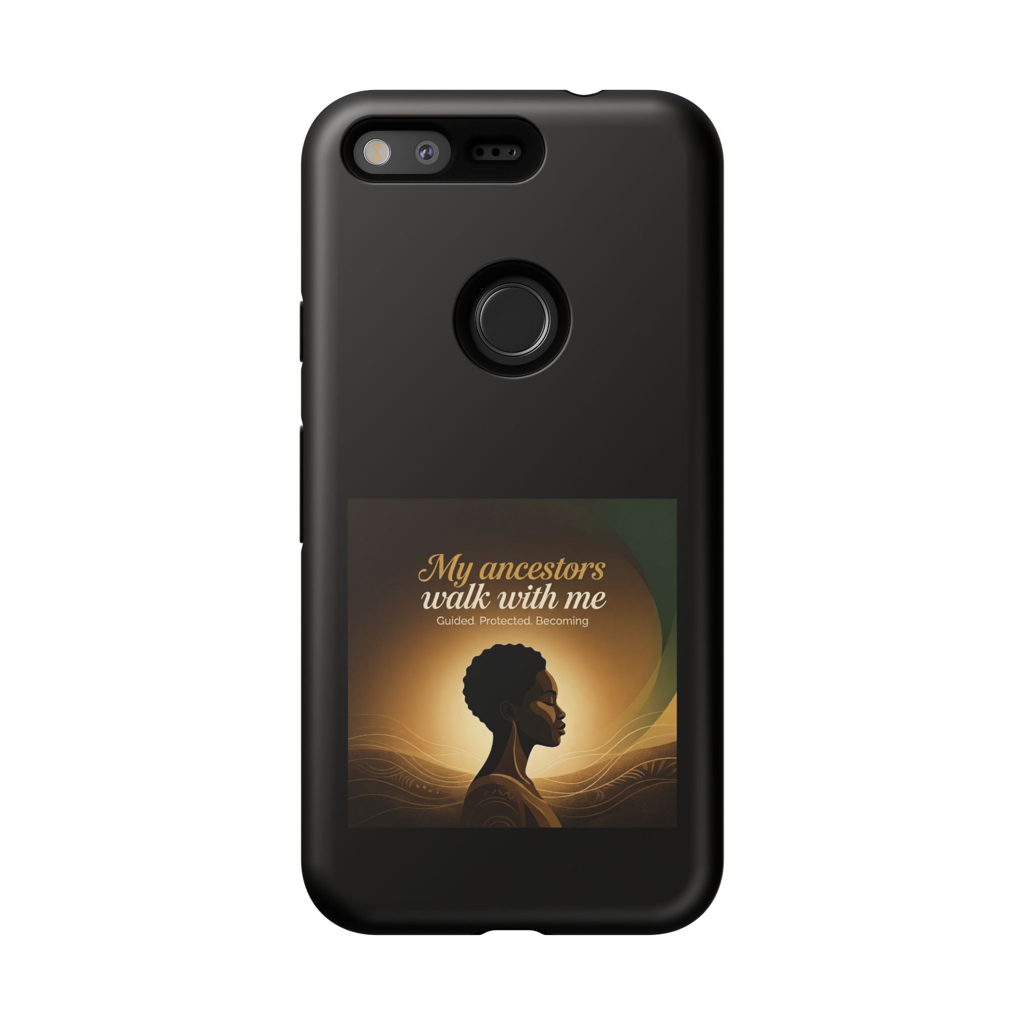 Inspirational black heritage phone case by Printify with meaningful design, protective cover for smartphone, featuring cultural motifs.
