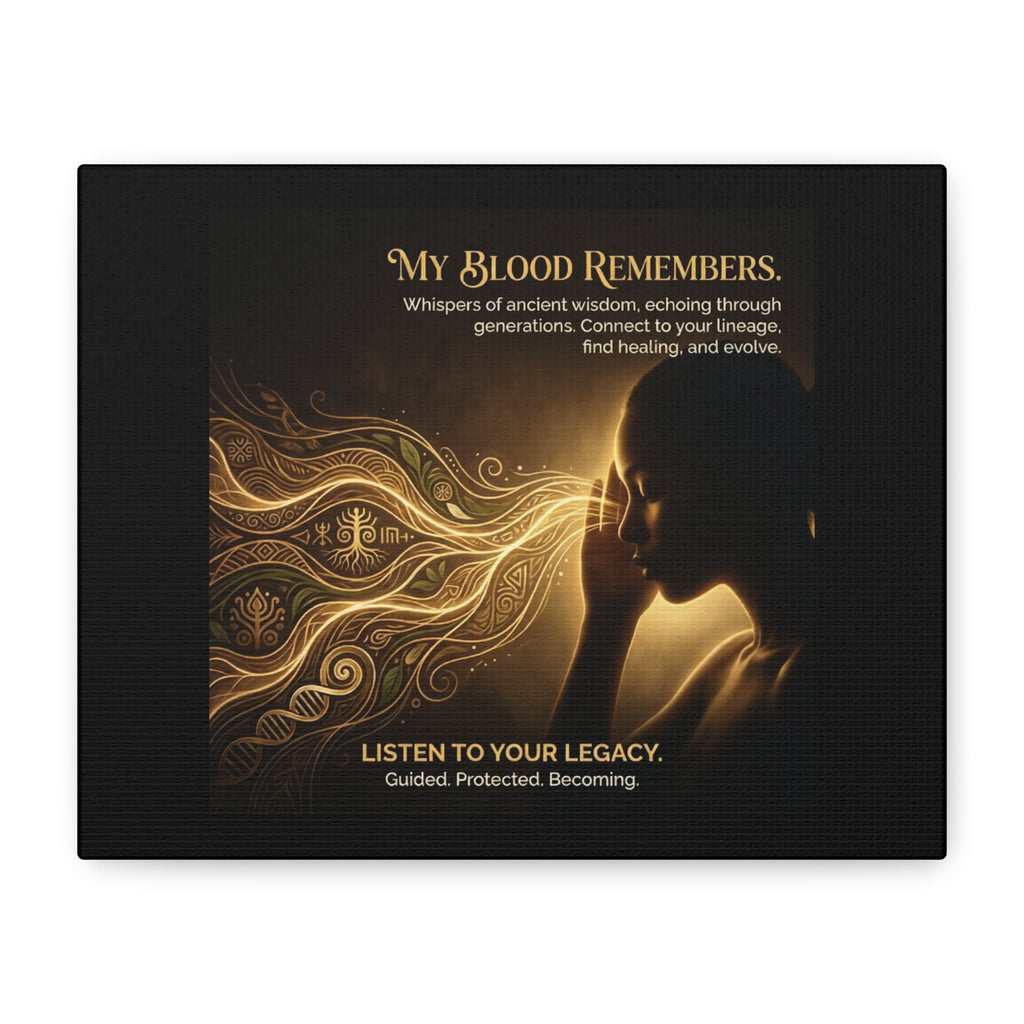 Inspirational canvas wall art by Printify featuring the quote "Listen to Your Legacy" on a decorative background.