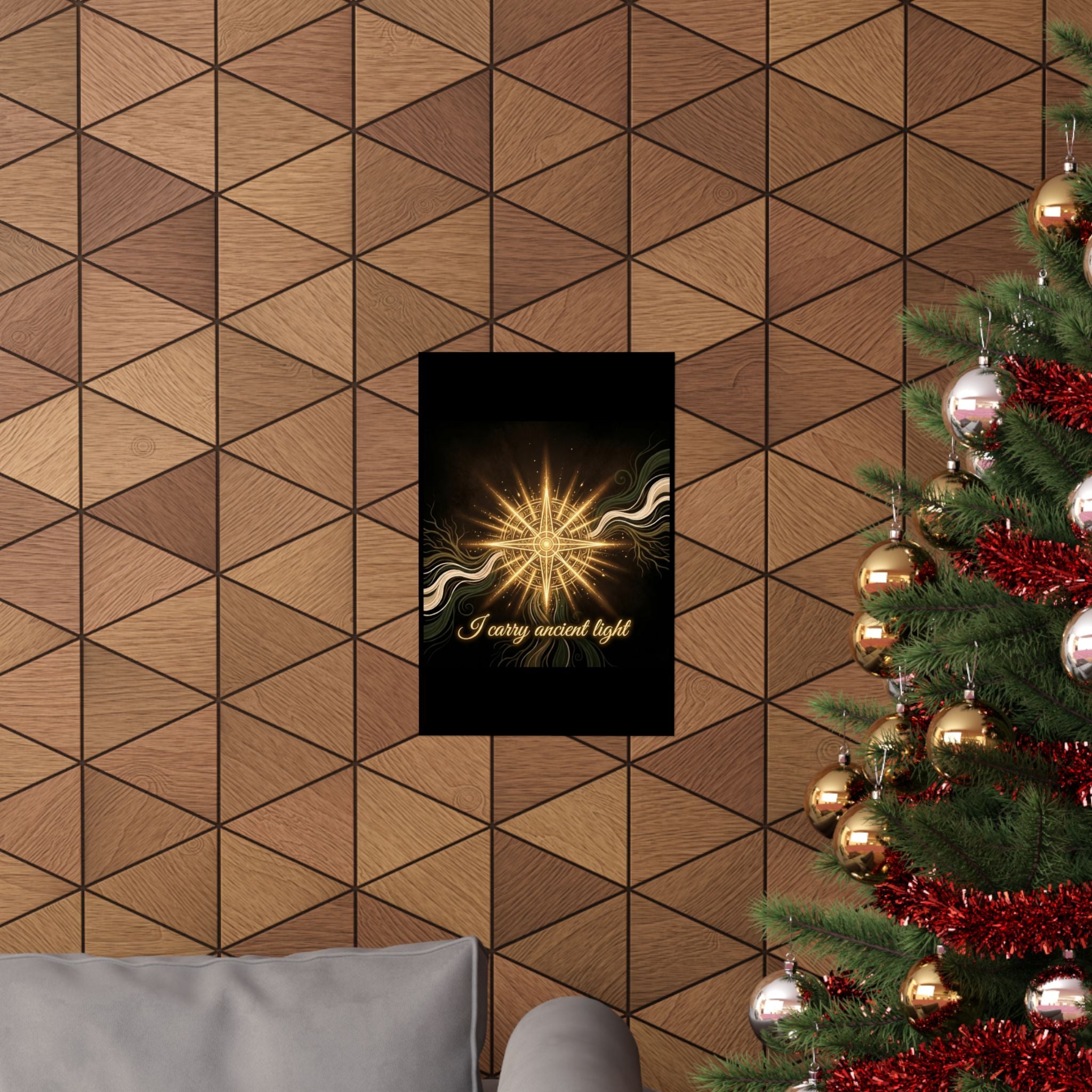 Ancient Light Compass Poster — Matte Vertical Inspirational Wall Art - Ancestors In My Ear 