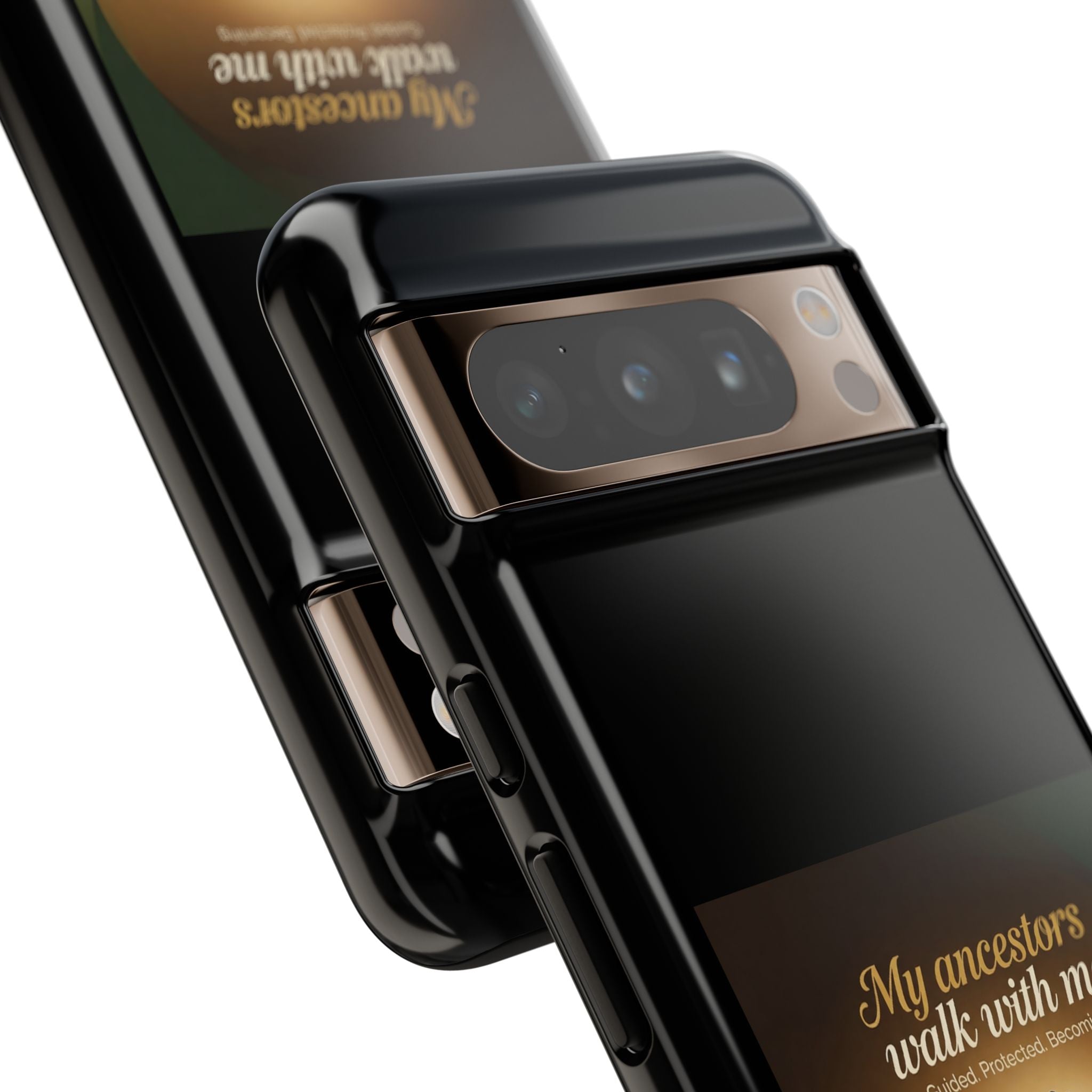 Inspirational black heritage phone case by Printify featuring a protective cover with meaningful design and cultural motifs.