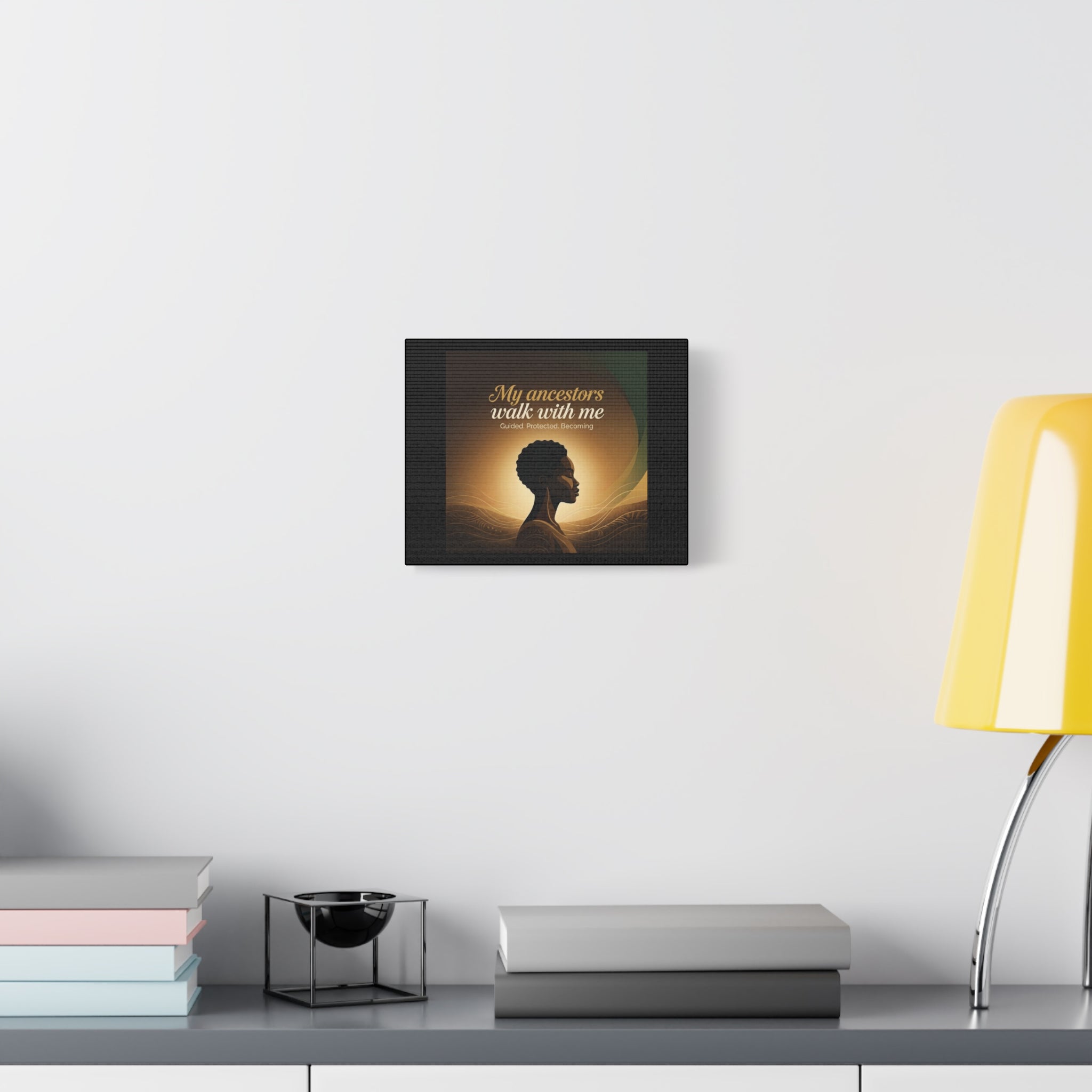 Inspirational Afrocentric portrait canvas wall art featuring a matte finish, depicting ancestral figures for cultural decor.