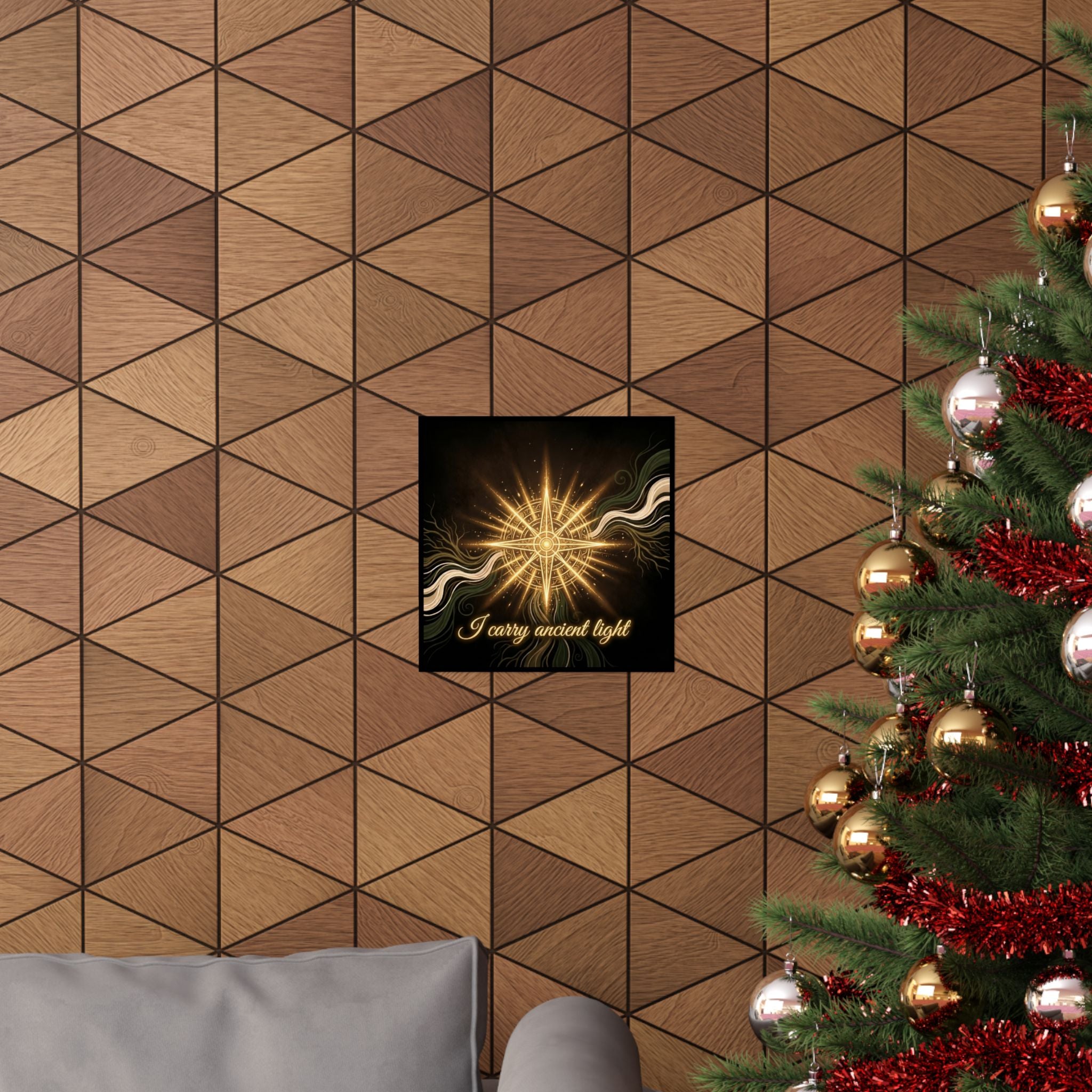 Ancient Light Compass Poster — Matte Vertical Inspirational Wall Art - Ancestors In My Ear 