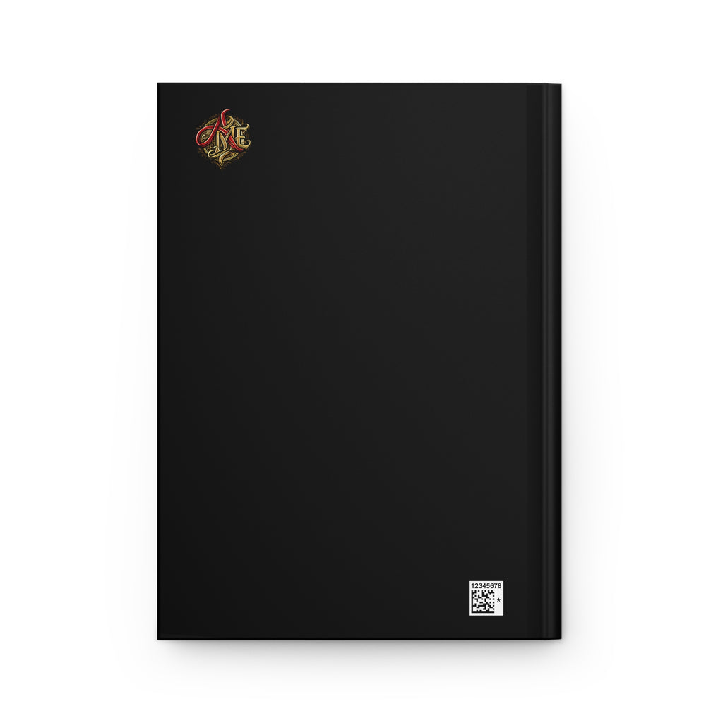 Hardcover journal by Printify featuring "I Am the Bridge Between Past and Future" design with inspirational quotes.