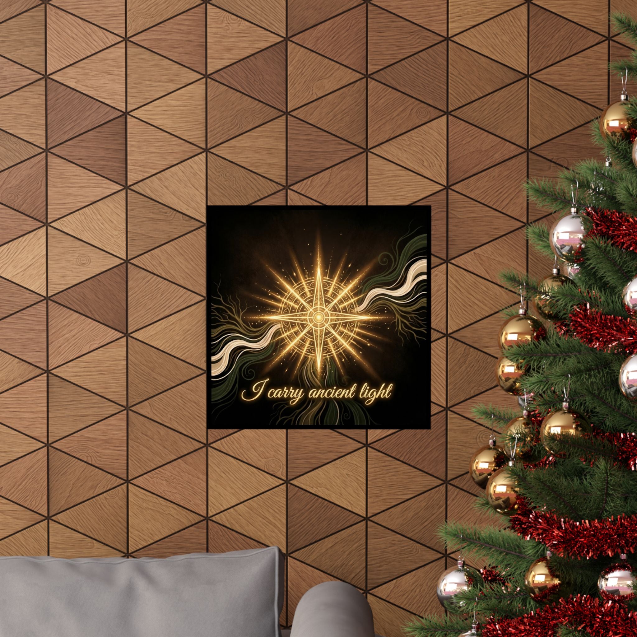 Ancient Light Compass Poster — Matte Vertical Inspirational Wall Art - Ancestors In My Ear 
