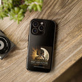 Inspirational black heritage phone case by Printify featuring "I Am the Bridge Between Past and Future" design.