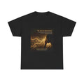 Inspirational My Blood Remembers graphic T-shirt by Printify featuring ancestral wisdom design on a casual tee.