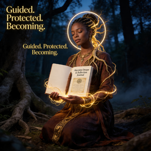 Printable PDF of Ancestor Dream & Reflection Journal by Ancestors In My Ear, featuring pages for recording dreams and reflections.