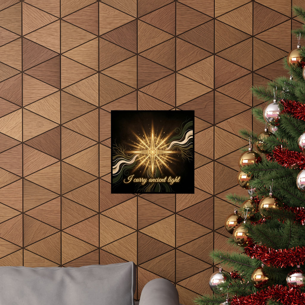 Ancient Light Compass Poster — Matte Vertical Inspirational Wall Art - Ancestors In My Ear 