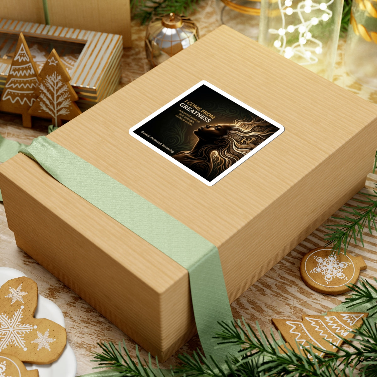 I Come From Greatness Sticker — Inspirational Afrocentric Pride Kiss-Cut Sticker - Ancestors In My Ear 