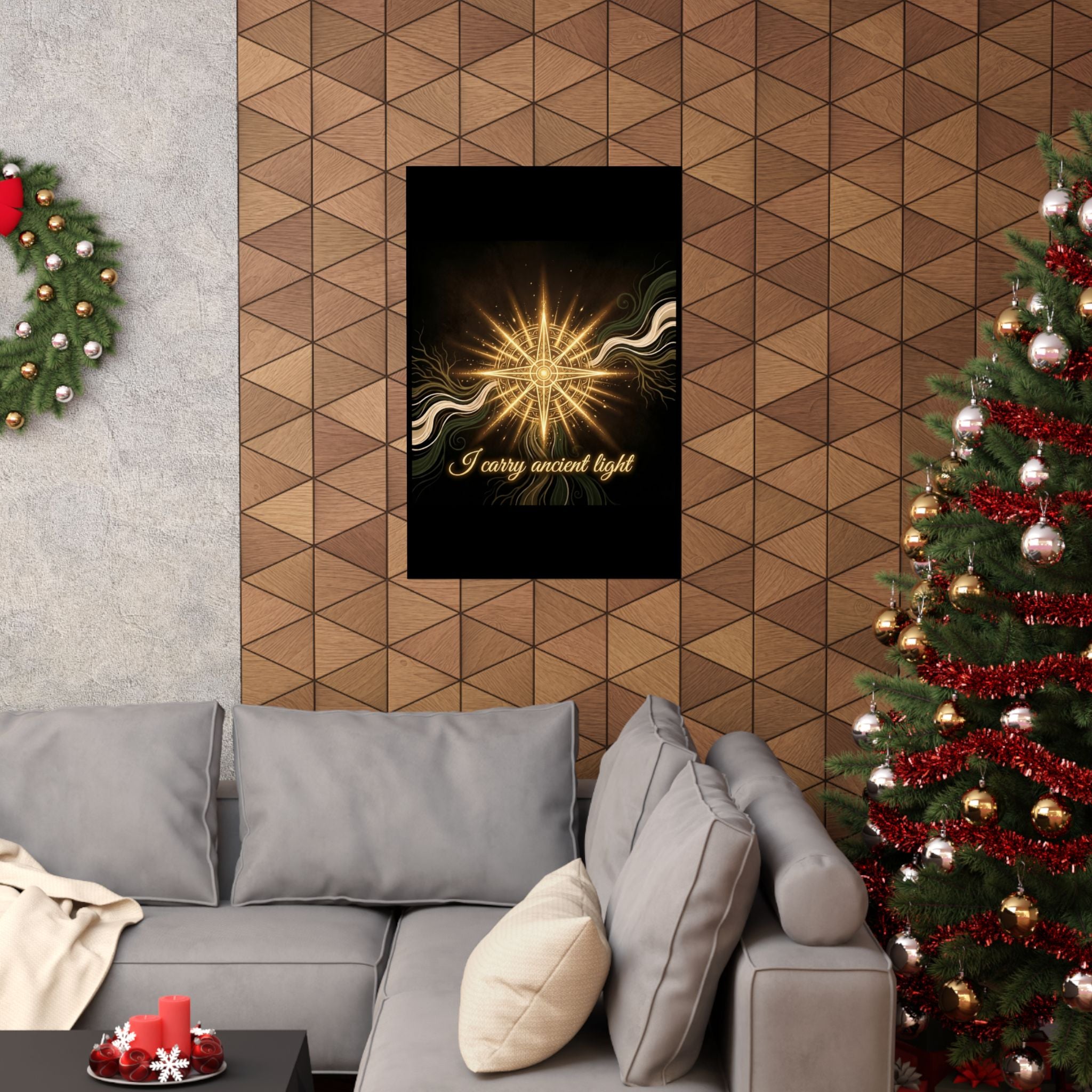 Ancient Light Compass Poster — Matte Vertical Inspirational Wall Art - Ancestors In My Ear 