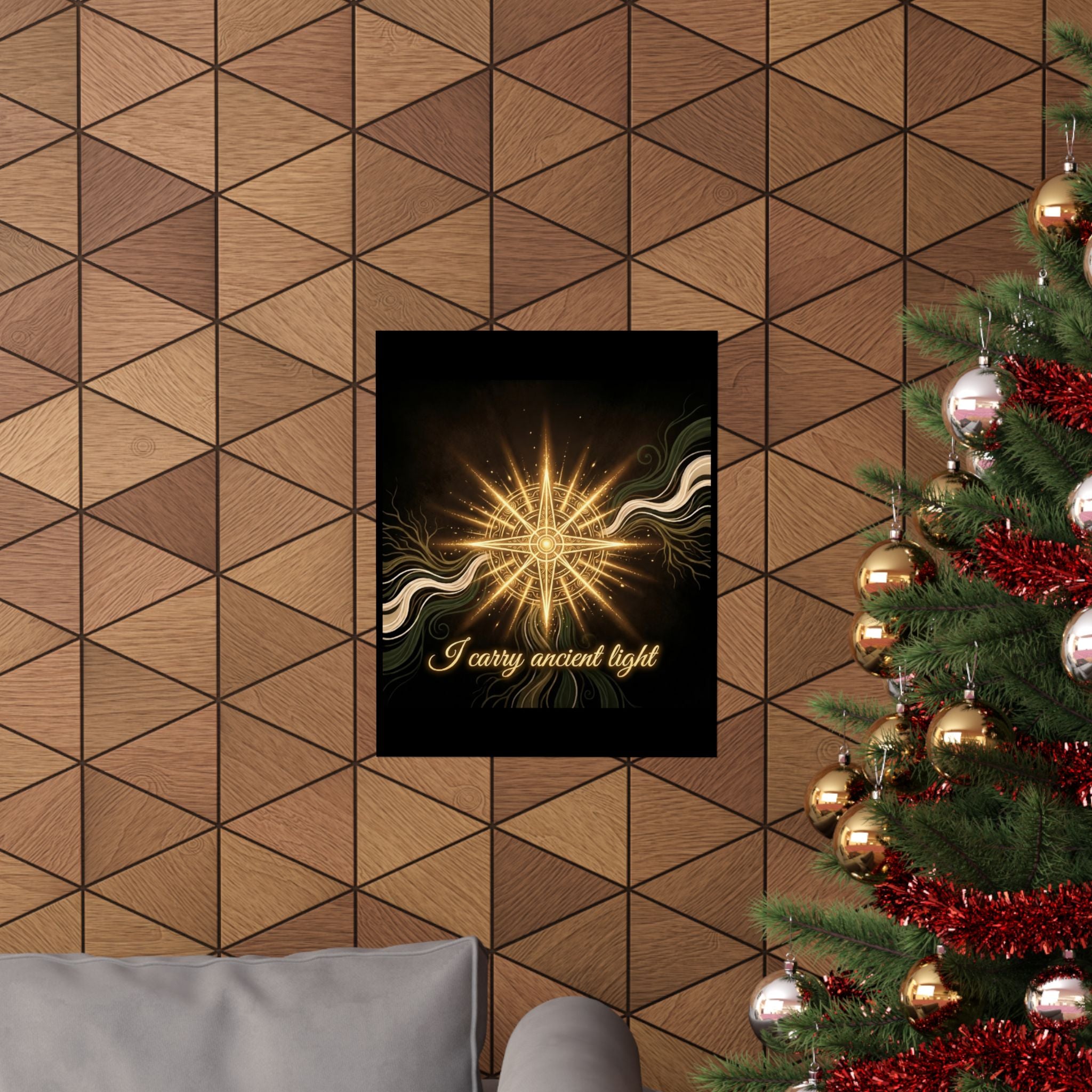 Ancient Light Compass Poster — Matte Vertical Inspirational Wall Art - Ancestors In My Ear 