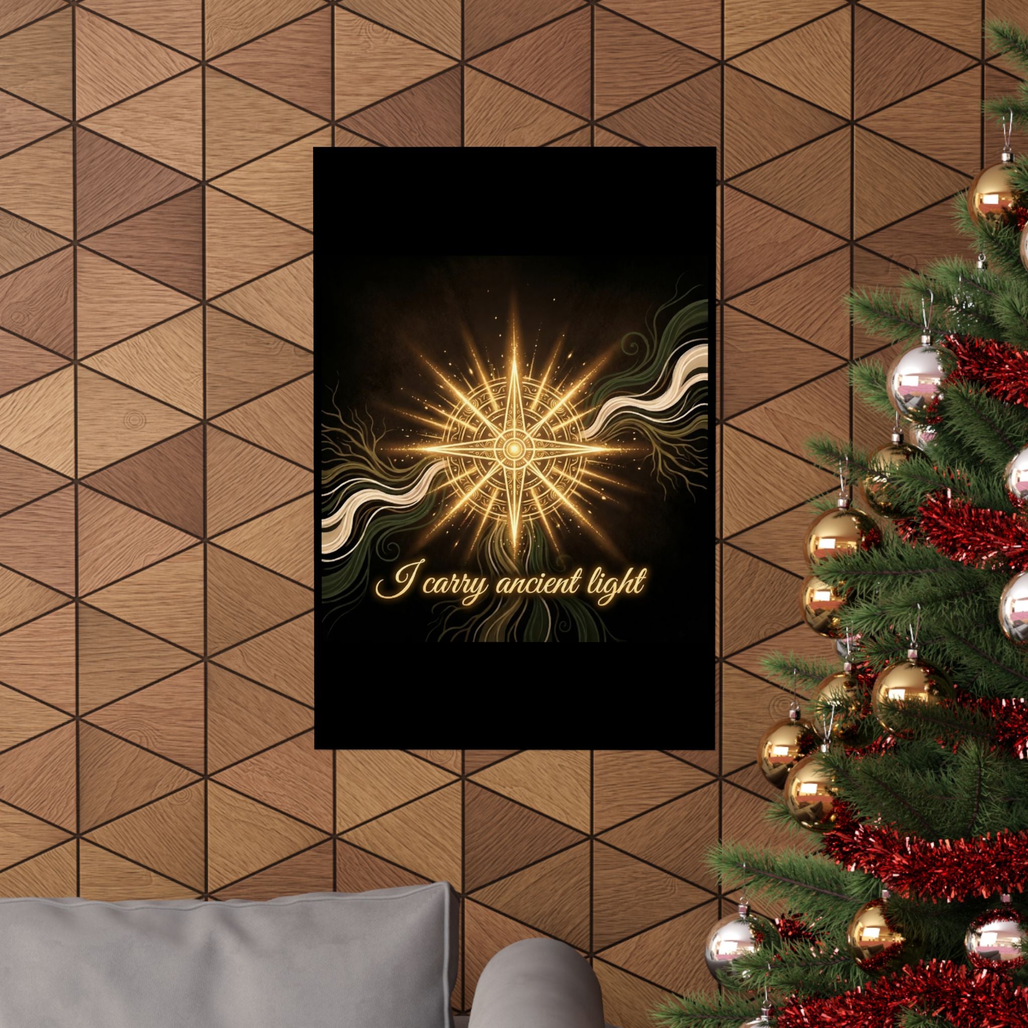 Ancient Light Compass Poster — Matte Vertical Inspirational Wall Art - Ancestors In My Ear 