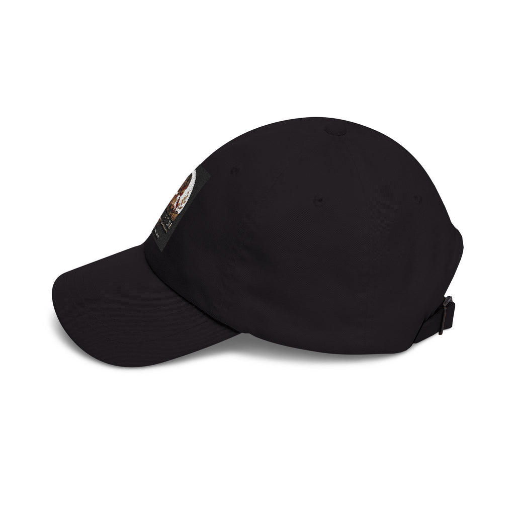 Classic Dad Cap by Printify featuring a vintage moon graphic on a stylish baseball hat.