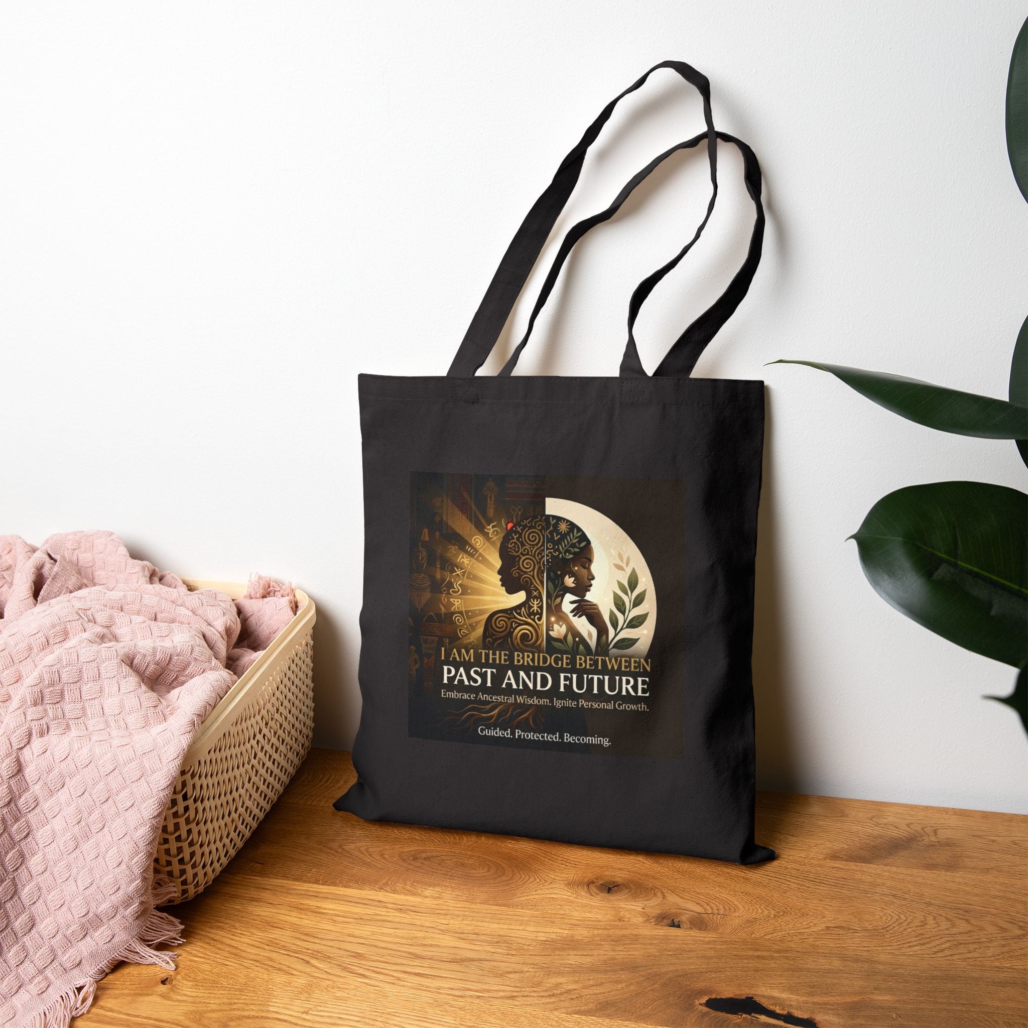 Vintage Portrait Eco Shopper tote bag by Printify, featuring a unique artistic design on durable canvas material.